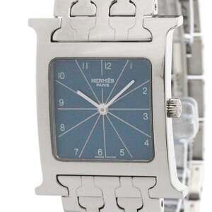 HERMES H Watch Stainless Steel Quartz Ladies Watch HH1.510 Polished